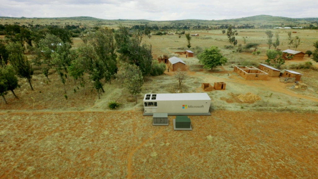 A self-contained datacenter in a field